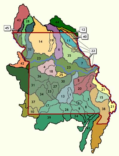 Watershed map