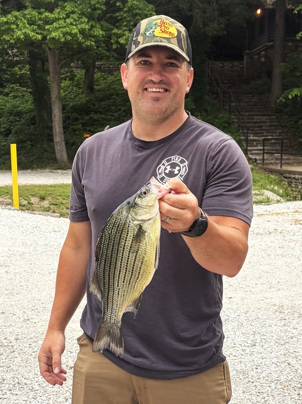 Danny Naugle with state record yellow bass