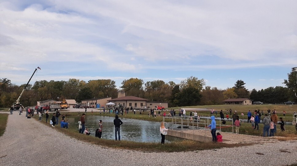 people fishing at Blind Pony Hatchery