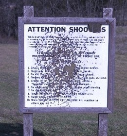 shooting range sign damage
