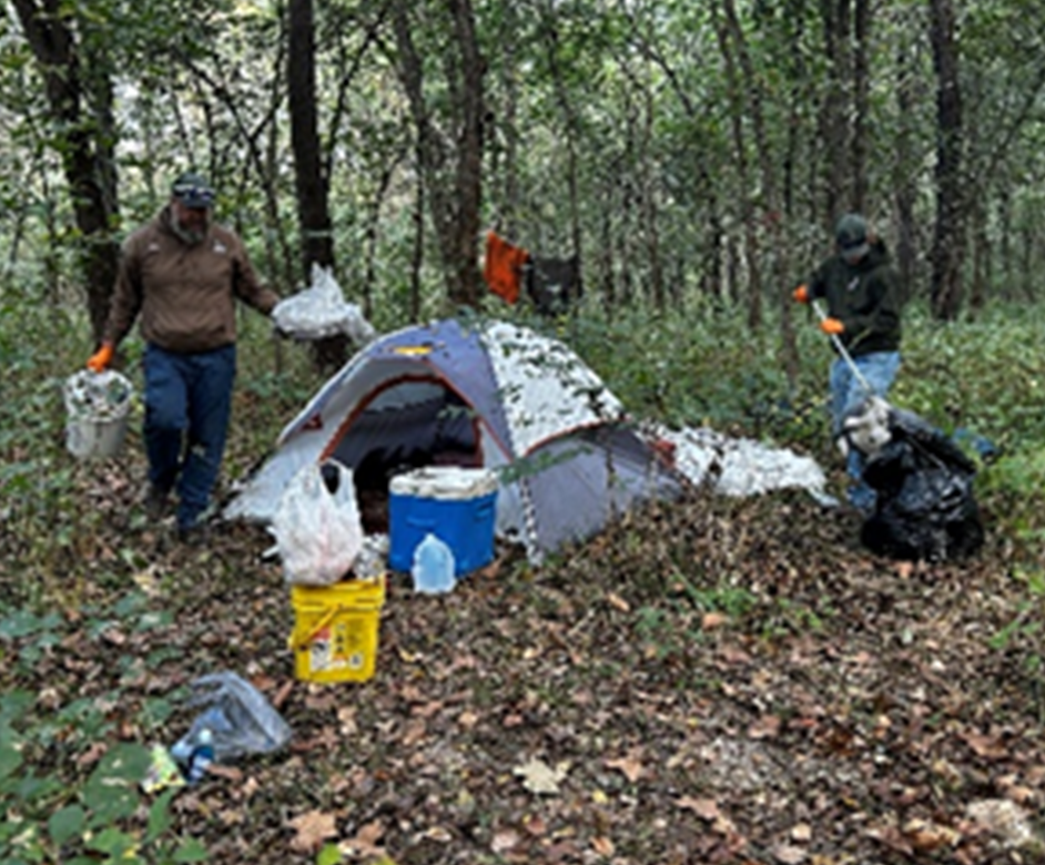 abandoned campsite at Brunswick Access 