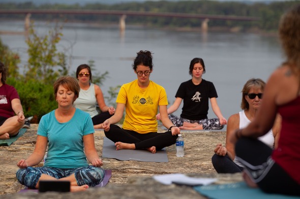 people doing meditation 